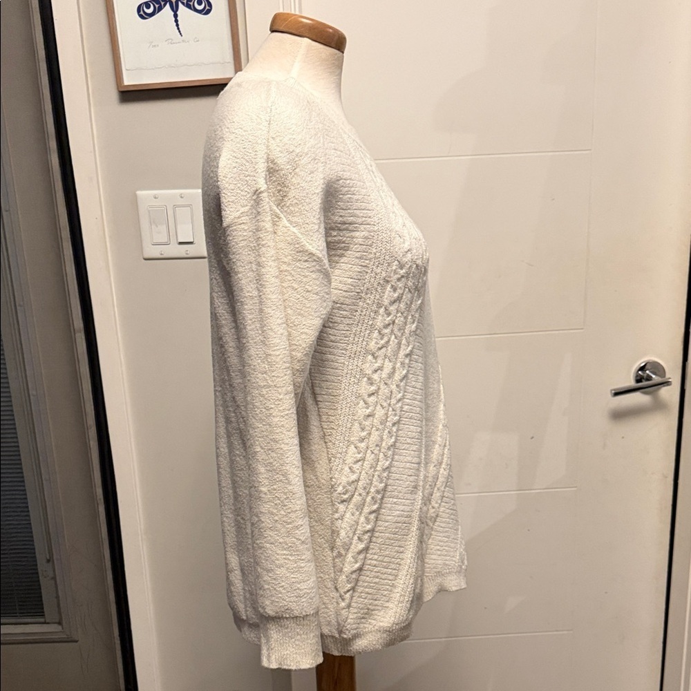 Reitmans Women's Cable Knit Sweater - White - Picture 4 of 5